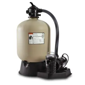 An Aquatic equipment with a sand filtration system and pump services.
