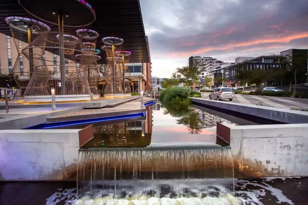 Business center water feature